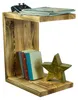 Beistelltisch 50x40x30cm Sitzhocker in geflammt Produktbild-Vorschau 1