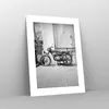 Poster - Poster ohne Rahmen - Alt Motorrad Schwarz und Weiß Produktbild-Vorschau 7