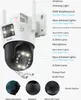 A diagram of a security camera with labels pointing out its features. Produktbild-Vorschau