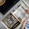Relaxdays Besteckkasten, ausziehbar, 5 bis 7 Fächer, Produktbild-Vorschau 4
