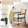 COSTWAY Gartenmöbel Set, 130/170x80cm Gartentisch Produktbild-Vorschau 8