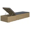 Sonnenliege Poly Rattan Braun und Dunkelgrau Produktbild-Vorschau 7