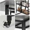 Mondeer Table de cuisine pliante avec 2 étagères et Voir les images du produit 5