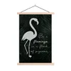 MuchoWow® Textilposter Zitat - Gras - Flamingo 40x60 cm mit Produktbild-Vorschau 1