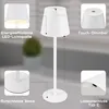 A white LED table lamp with various features highlighted by text and close-up images. Náhľad obrázku produktu