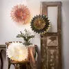 A decorative scene with paper star lanterns and an antique door. Podgląd zdjęcia produktu