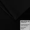 A black fabric with a label showing product details. Produktbild-Vorschau