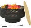 Outsunny 3-in-1 Feuerschale Ø60 x 39cm aus Edelstahl Produktbild-Vorschau 1