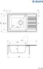 1-bowl steel sink with drainer Anteprima dell’immagine prodotto 5