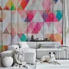 Selbstklebende Folie Fototapete - Rainbow Triangles 196x140 Produktbild-Vorschau 1