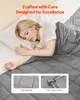 A woman sleeping peacefully under a weighted blanket. Produktbild-Vorschau
