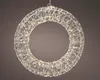 A circular wreath made of wire and lights, suspended against a plain background. Náhled obrázku produktu