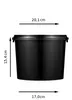 BenBow secchio con coperchio 3L x20 nero - sicuro per gli Anteprima dell’immagine prodotto 5