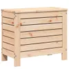 A wooden storage chest with a slatted front and lid, shown from a side-angle against a white background. Produktbild-Vorschau