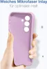 A hand holding a purple phone case. Produktbild-Vorschau