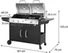 Gaz- und Holzkohle-Grill 2-in-1 "Western" - Schwarz Produktbild-Vorschau 3