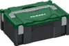 A green and black tool case with the HiKOKI logo on top. Produktbild-Vorschau