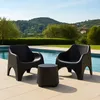 Dmora Gartenmöbel-Set Cormons Anthrazit, 2-Sitzer mit Tisch Produktbild-Vorschau 1