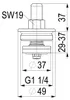 Js Plaque Supérieure Pour Clapet Anti-Retour Dn32, 1 1/4", Voir les images du produit 2