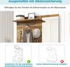 MODFU Garderobenset in Holzoptik mit Spiegel, Schuhbank Produktbild-Vorschau 6