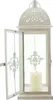 Laterne "Barock" aus Metall, weiß / silber, 39 cm hoch, Produktbild-Vorschau 6