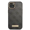 A black and gray patterned iPhone case with a gold accent and the Guess logo. Náhled obrázku produktu