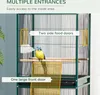 PawHut Großer freistehender Vogelkäfig – Doppelvoliere mit Produktbild-Vorschau 5