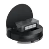 A robot vacuum cleaner with its dustbin and filter exposed. Produktbild-Vorschau