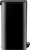 A black rectangular pedal bin is shown against a white background. Produktbild-Vorschau