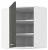Eckhängeschrank 60x60 Küche Lara Grau Glanz + Weiß matt Produktbild-Vorschau 2