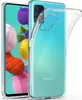 A clear protective case is shown on a smartphone. Voir les images du produit