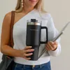 Thermobecher mit Strohhalm Edelstahl 1,18 Liter Schwarz Produktbild-Vorschau 3