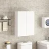 Badezimmerschrank Wandhängend Weiss 2-Türig Modern 3 Produktbild-Vorschau 9