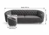 Chesterfield Schlafsofa MOLLY mit Bettkasten - 3-Sitzer Produktbild-Vorschau 5