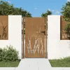 vidaXL Gartentor 100x175 cm Cortenstahl Gras-Design Produktbild-Vorschau 2