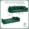 MODFU Moderner Sammet-Zweiersofa, 3-stufige verstellbare Produktbild-Vorschau 7