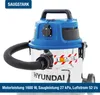 A HYUNDAI wet and dry vacuum cleaner is shown against a white background. Text overlays provide product specifications. Produktbild-Vorschau
