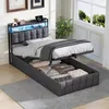 UnboxG Polsterbett 90x200cm mit USB, Jugendbett Einzelbett Produktbild-Vorschau 6