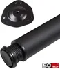 A black table leg and a mounting plate are shown against a white background. Produktbild-Vorschau