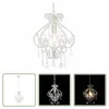 The Living Store Lampa sufitowa z perełkami biała okrągła Podgląd zdjęcia produktu 1