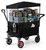 Relaxdays Bollerwagen, faltbar, 150 kg, Dach, Teleskop- & Produktbild-Vorschau 1