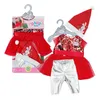 A BABY born Christmas outfit is displayed, including a dress, leggings, and a hat. Produktbild-Vorschau