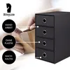 Schubladenbox DIN A5 4er mit Griffloch, Schwarz, 250 x 175 Produktbild-Vorschau 7