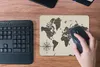 MuchoWow® Mauspad Mousepad Weltkarte - Holz - Vintage 23x19 Produktbild-Vorschau 4
