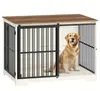 Jaula para perros grande, de metal y madera, 110 cm de Vista previa de la imagen del producto 8