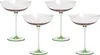 BELIANI Martinigläser 4er Set Transparent Pastellrosa u. Produktbild-Vorschau 1