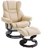 HOMCOM relaxfauteuil met voetenbank, draaibare fauteuil, Productafbeelding-voorbeeld 1
