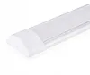A close-up, angled view of a white LED light fixture against a white background. Voir les images du produit