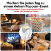 Collage of images showing popcorn being enjoyed in various settings: a cozy movie night, a party, and a casual gathering. Náhled obrázku produktu
