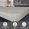 Spannbettlaken Jersey 120-130x200 Grau 100% Baumwolle Produktbild-Vorschau 3